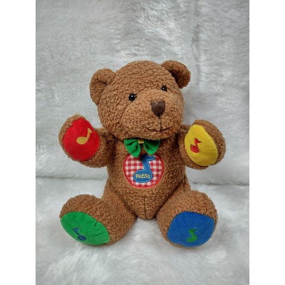 VTG Eden Musical Bear Primary Colors Plush Learning Curve Stuffed Animal Toy - Picture 1 of 9